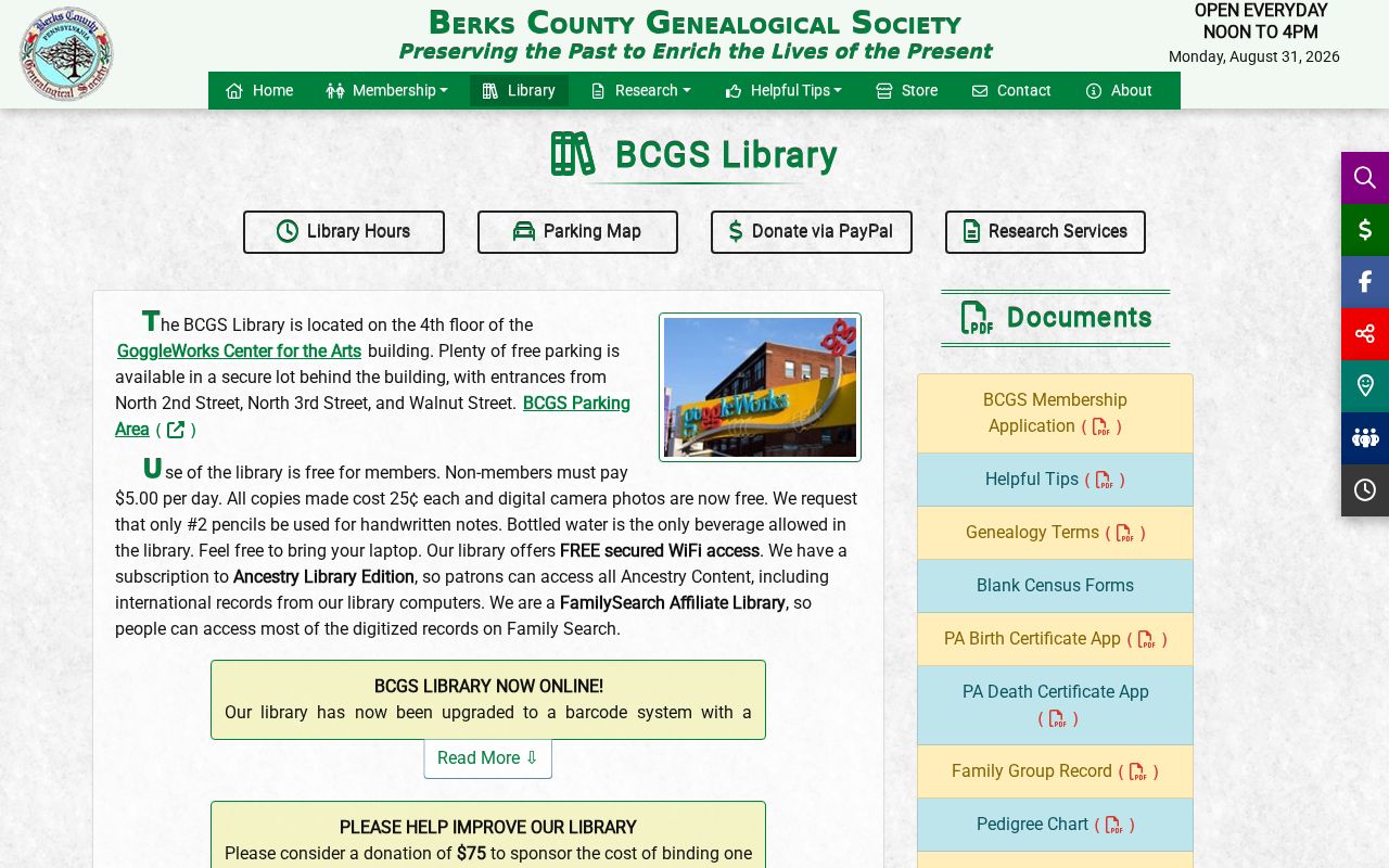 Reading city directory companion research at Berks County Genealogical Society Library