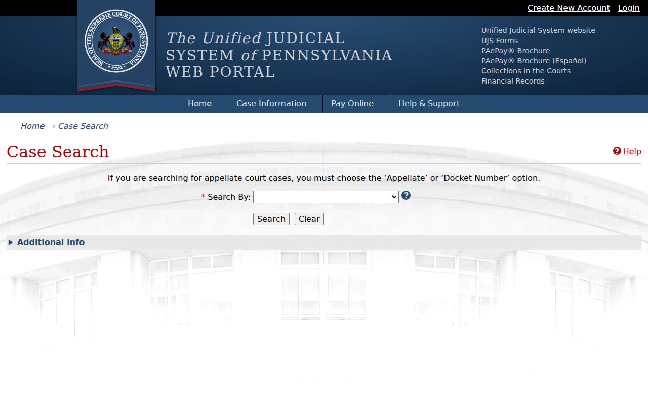 Reading residents directory Pennsylvania UJS public case search