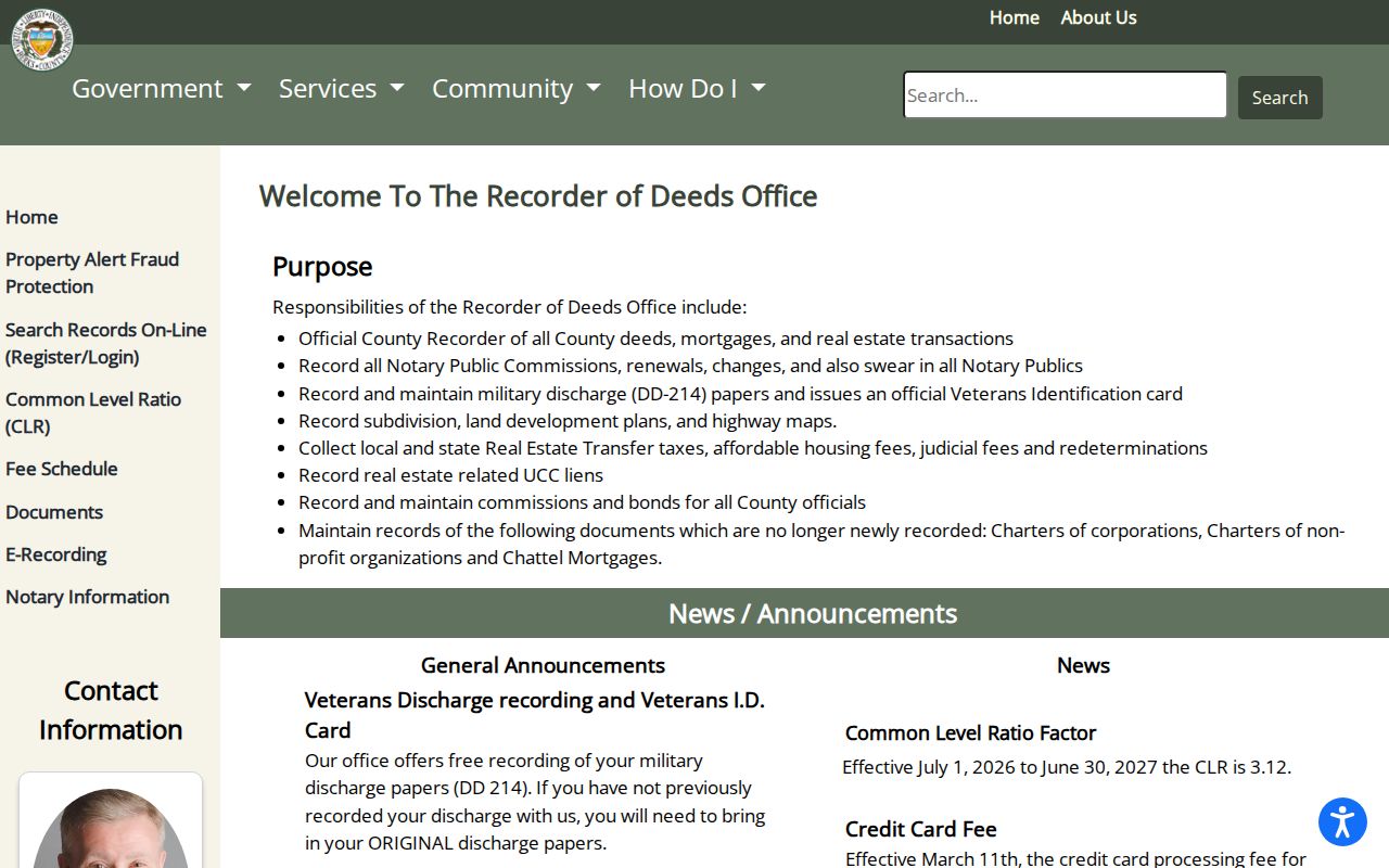 Reading previous residents research through Berks Recorder of Deeds access