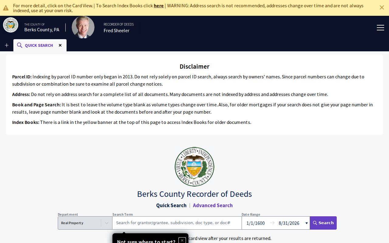 Reading previous residents research using the Berks Recorder Quick Search