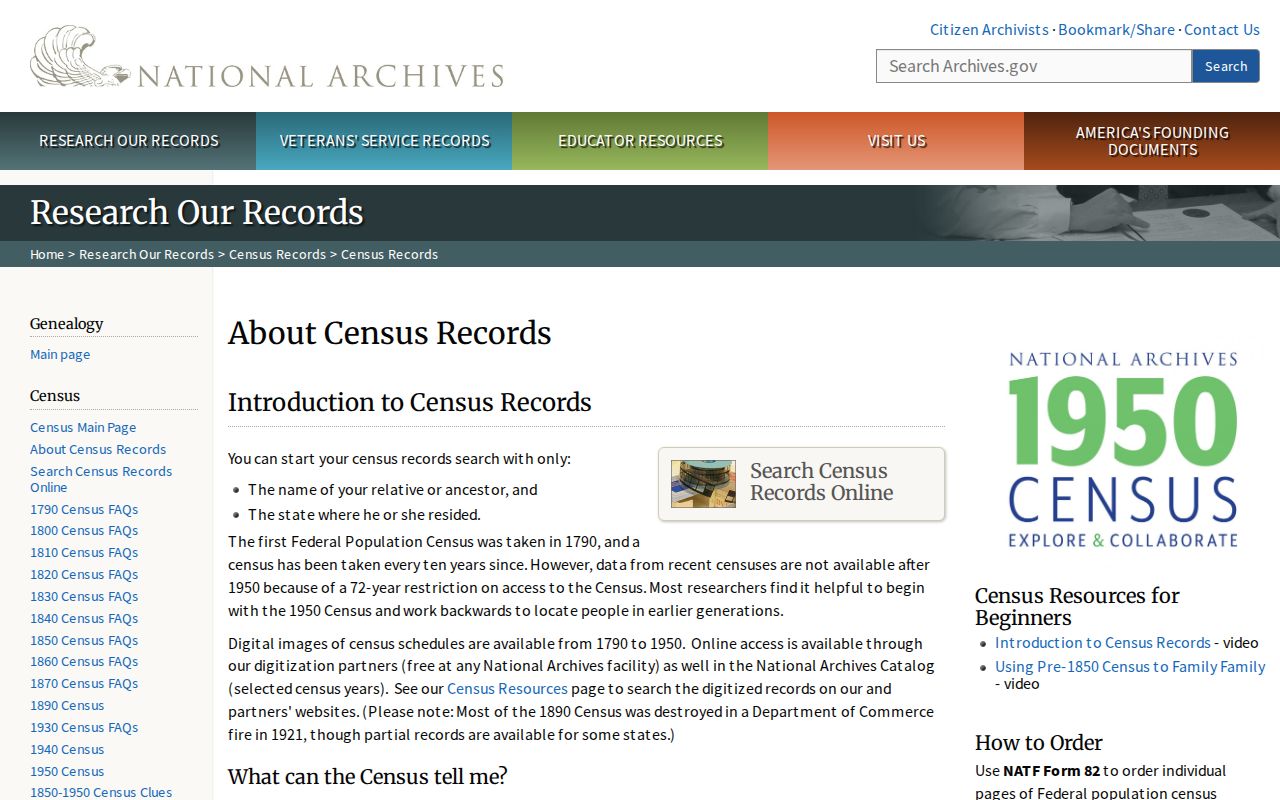 Reading previous residents household research with National Archives census records